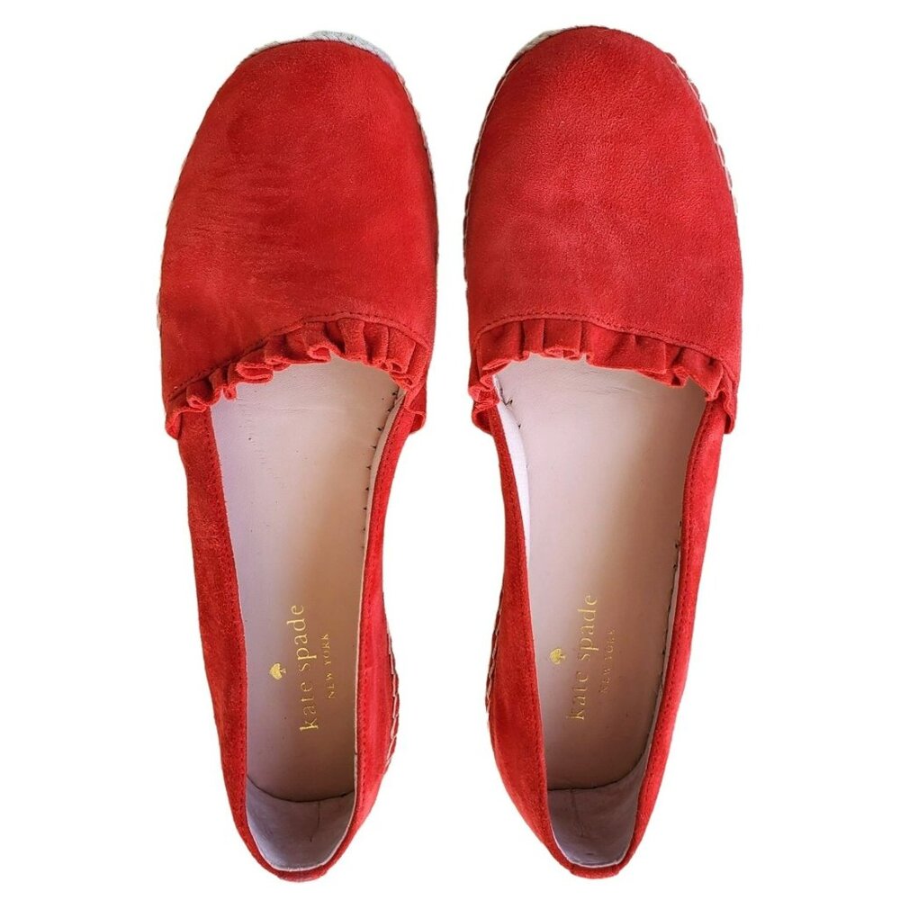 Kate Spade New York Women's Lisbon Suede Espadrilles Red Size 7M - Picture 2 of 11